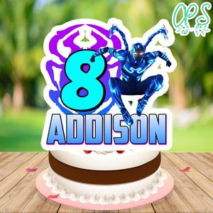 Blue beetle Cake Topper Template Printable Instant Download