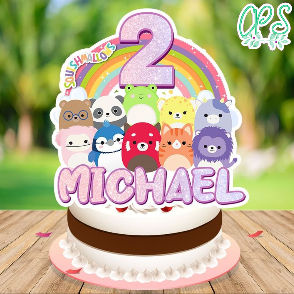 Squishmallow Birthday Cake Topper Template Printable Squishmallow Birthday Cake Topper Template Printable