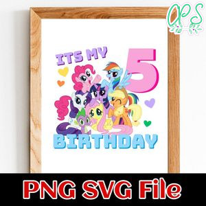 My Little Pony birthday Customer Request PNG file template