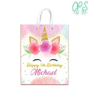 Unicorn Gift Bag Label Template Printable Instant Download