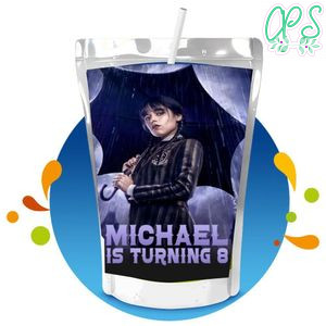 Wednesday Capri Sun Birthday Labels Digital File Printable Instant Download