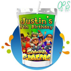 Subway Surfer Capri Sun Birthday Labels Digital File Printable Instant Download