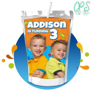 Vlad and niki Capri Sun Birthday Labels Digital File Printable Instant Download