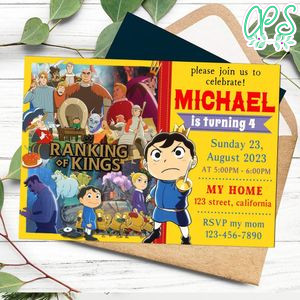 Ranking of king Birthday Invitation Customizable Template to Print at Home Instant Download