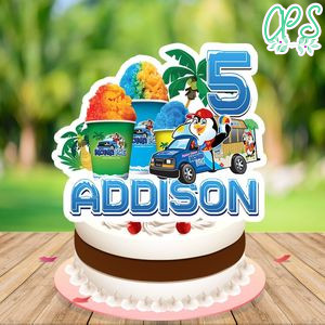 Kona ice Cake Topper Template Printable Instant Download