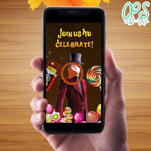 Willy wonka Birthday Video Invitation Digital Template Customizable Instant Download