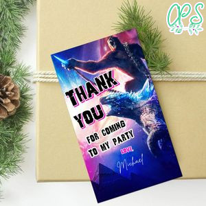 Godzilla X Kong: The New Empire Thank You Tag Customizable Template To Print At Home Instant Download