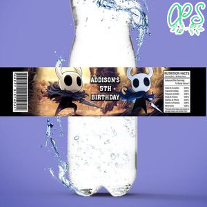 Hollow Knight Birthday Water Bottle Label Template To Print At Home Instant Download