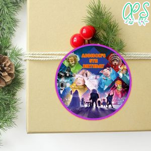 Sing 2 Circle Sticker Template Customizable to Print at Home Instant Download