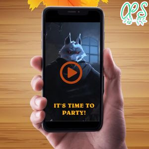 Puss in Boots Birthday Video Invitation Digital Template Customizable Instant Download