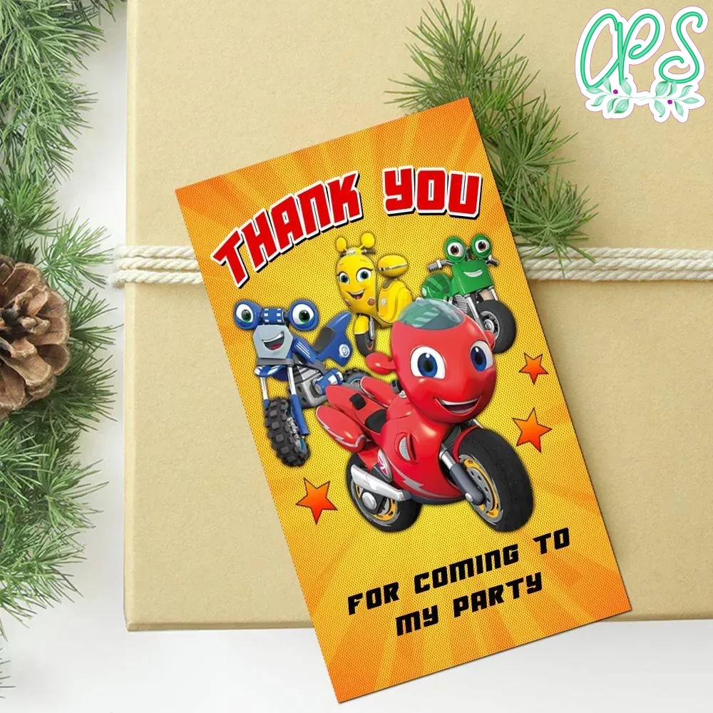 Ricky Zoom Thank You Tag Customizable Template | CustomPartyShirts