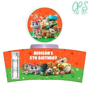 44 Cats Cotton Candy Label Template To Print At Home Instant Download