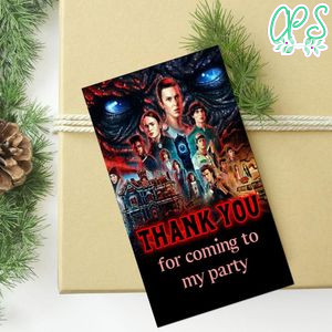 Stranger Things Thank You Tag Customizable Template To Print At Home Instant Download