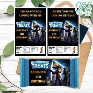 Puss in Boots Rice Krispies Treats Template Printable Instant Download