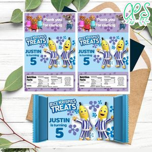 Bananas in pyjamas Rice Krispies Treats Template Printable Instant Download