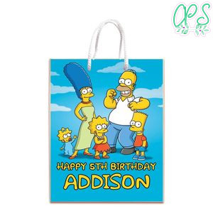 Simpson Gift Bag Label Template Printable Instant Download