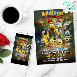 Little Eggs: An African Rescue Mobile Invite Customizable Template Instant Download