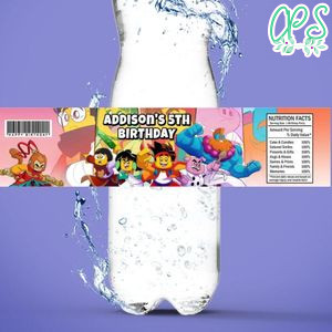 Monkie kid Bottle Label Birthday Water Bottle Label Template to Print at Home Instant Download