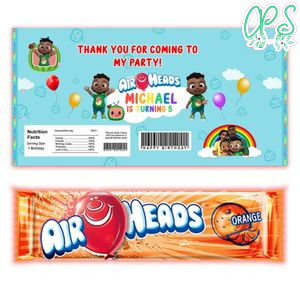 Cocomelon Cody Airhead Candy Wrapper Template Printable Instant Download