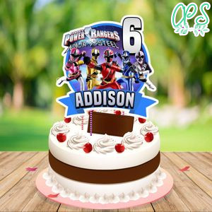 Power Ranger Ninja Steel Cake Topper Template Printable Instant Download