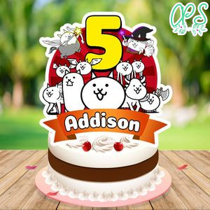 The Battle cats Cake Topper Template Printable Instant Download