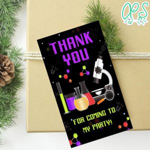 Science Thank You Tag Customizable Template To Print At Home Instant Download