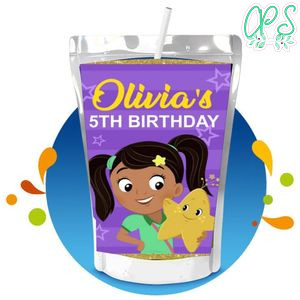 Nina's World Capri Sun Birthday Labels Digital File Printable Instant Download