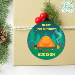 Camping Circle Template Customizable to Print at Home Instant Download