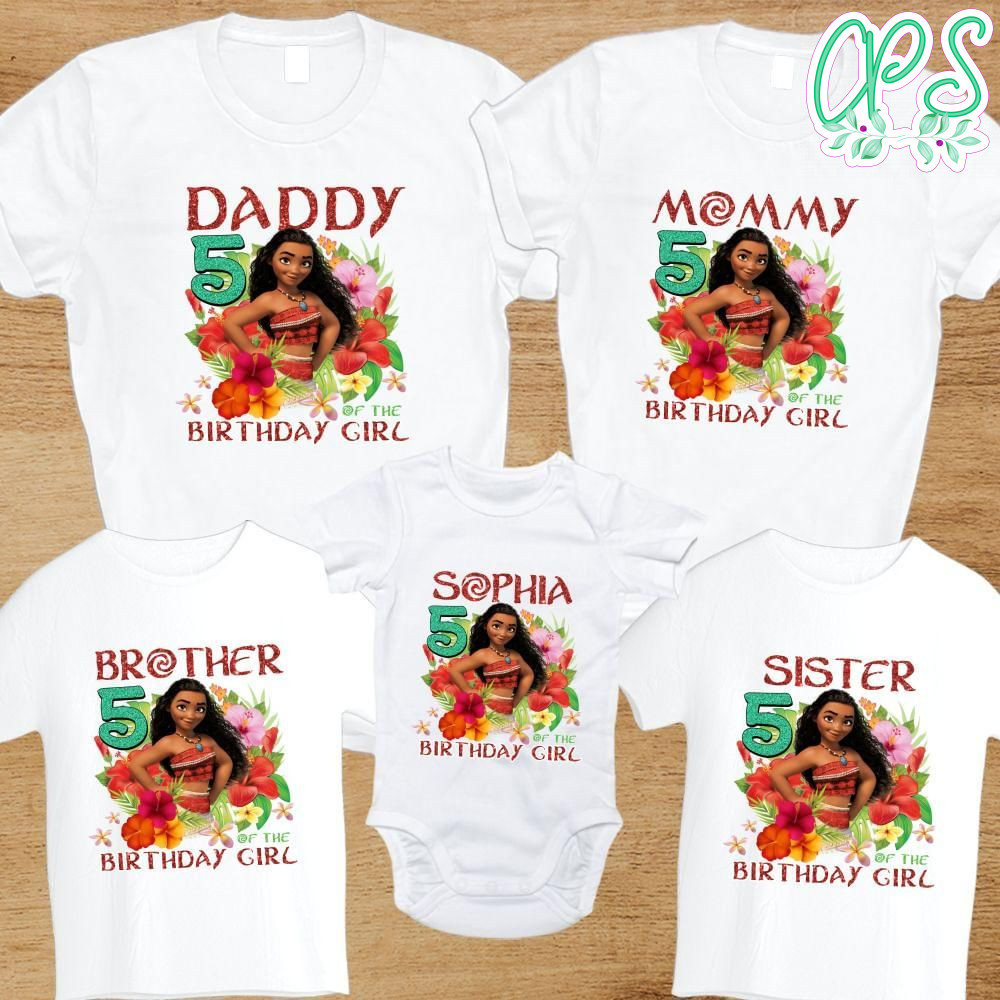 Moana Family Birthday Customer request PNG file template