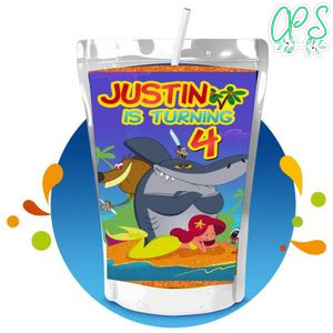 Zig & Sharko Capri Sun Birthday Labels Digital File Printable Instant Download