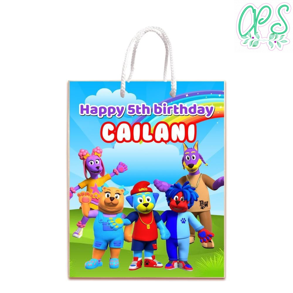 Doggyland Gift Bag Label Template Printable Instant Download