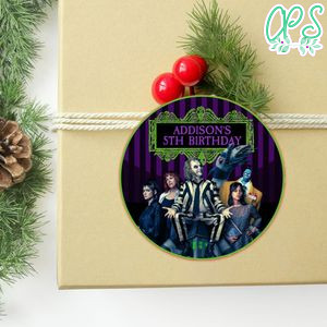 Beetlejuice 2 Circle Sticker Template Customizable To Print At Home Instant Download