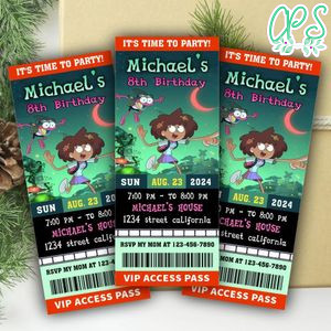 Amphibia Ticket Invitation Customizable Template Instant Download