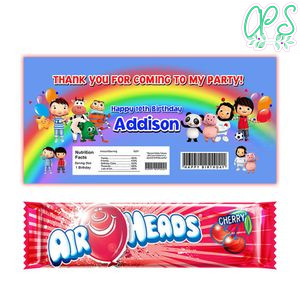 Little Baby Bum Airhead Candy Wrapper Template Printable Instant Download