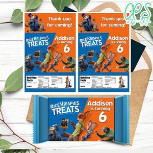 Zootopia Rice Krispies Treats Template Printable Instant Download