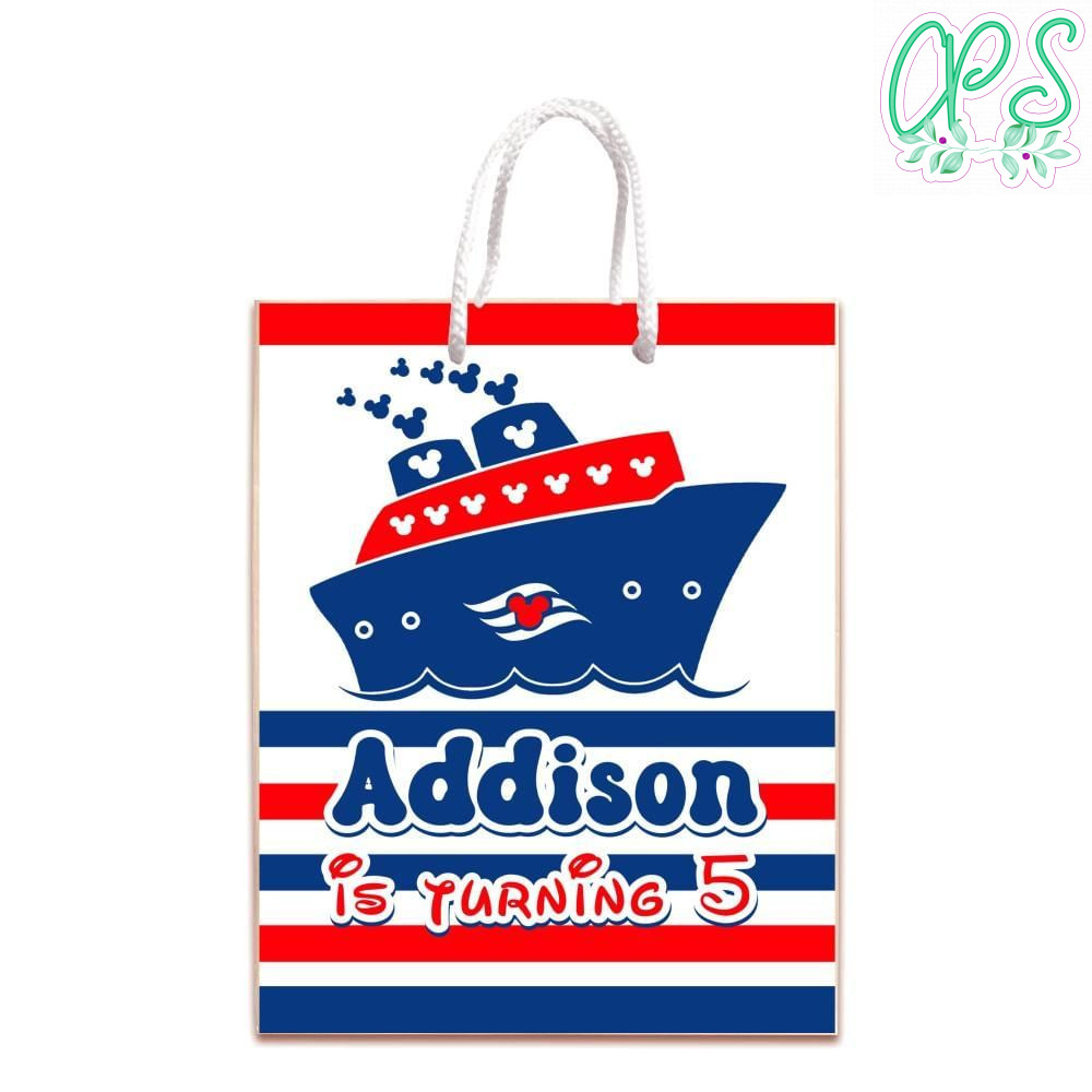 Disney Cruise Gift Bag Label Template Printable Instant Download