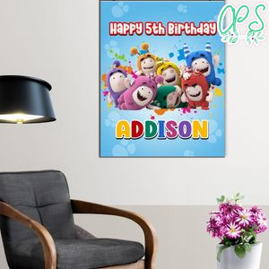 Oddbods Birthday Poster Digital File Printable Instant Download