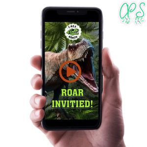 T-Rex Ranch Birthday Video Invitation Digital Template Customizable Instant Download