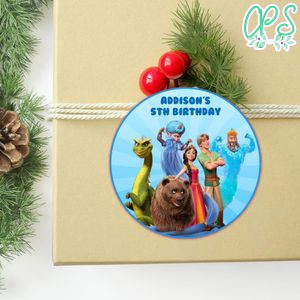 Ruslan I Lyudmila Circle Sticker Template Customizable To Print At Home Instant Download