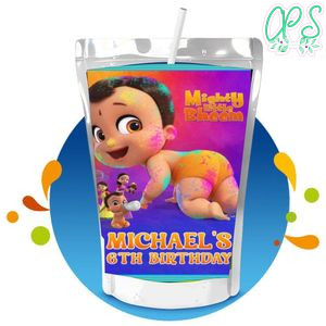 Mighty little bheem Capri Sun Birthday Labels Digital File Printable Instant Download