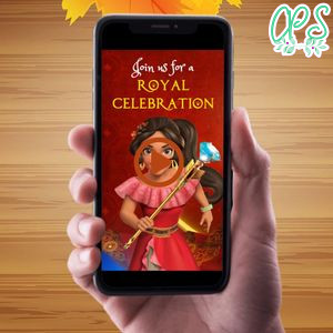 Elena of Avalor Birthday Video Invitation Digital Template Customizable Instant Download