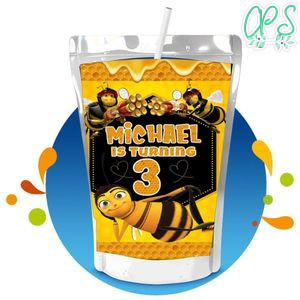 Bee movie Capri Sun Birthday Labels Digital File Printable Instant Download