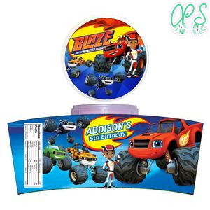 Blaze And The Monster Cotton Candy Label Template To Print At Home Instant Download