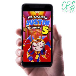 Amazing digital circus Birthday Video Invitation Digital Template Customizable Instant Download