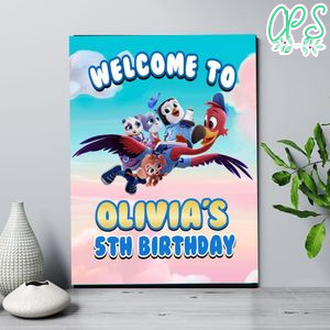 Tots Birthday Welcome Sign Digital File Printable Instant Download