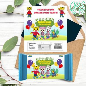 Shimajiro Candy bar Label Customizable Template Instant Download