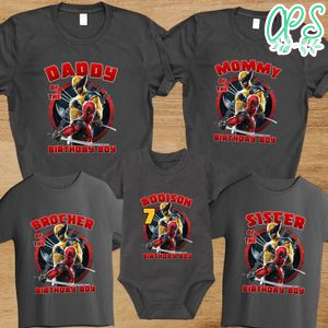Deadpool & Wolverine Family Birthday Party T-Shirt