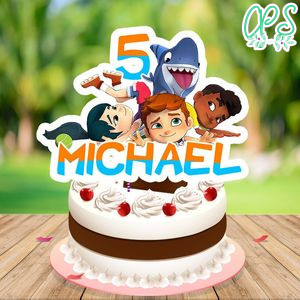 Sharkdog Cake Topper Template Printable Instant Download