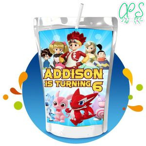 Monkart Capri Sun Birthday Labels Digital File Printable Instant Download