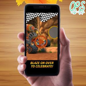 Blaze and the Monster Birthday Video Invitation Digital Template Customizable Instant Download